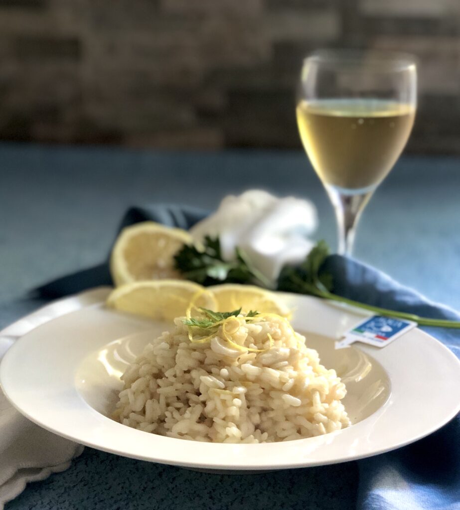 Risotto con branzino al limone