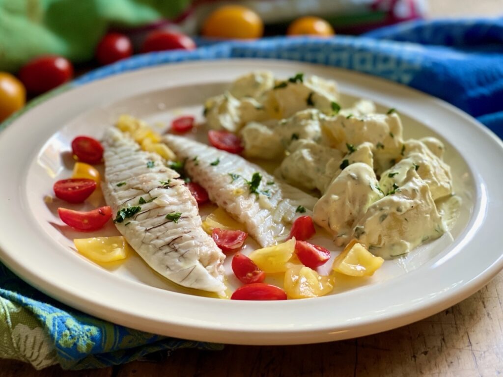 orata con insalata di patate